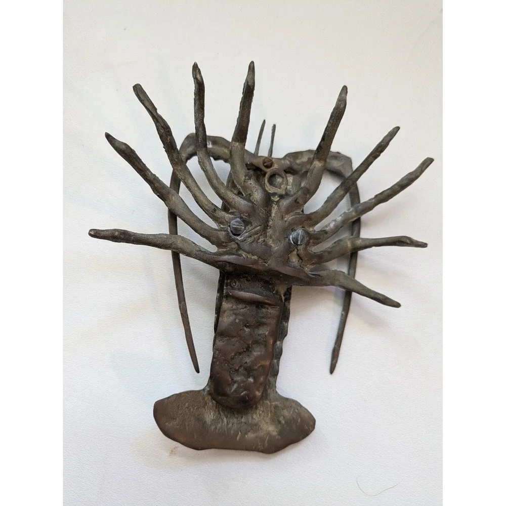 Vintage Brass Lobster Crawfish Crayfish Crustacean Prawn Figure Paperweight 7.5